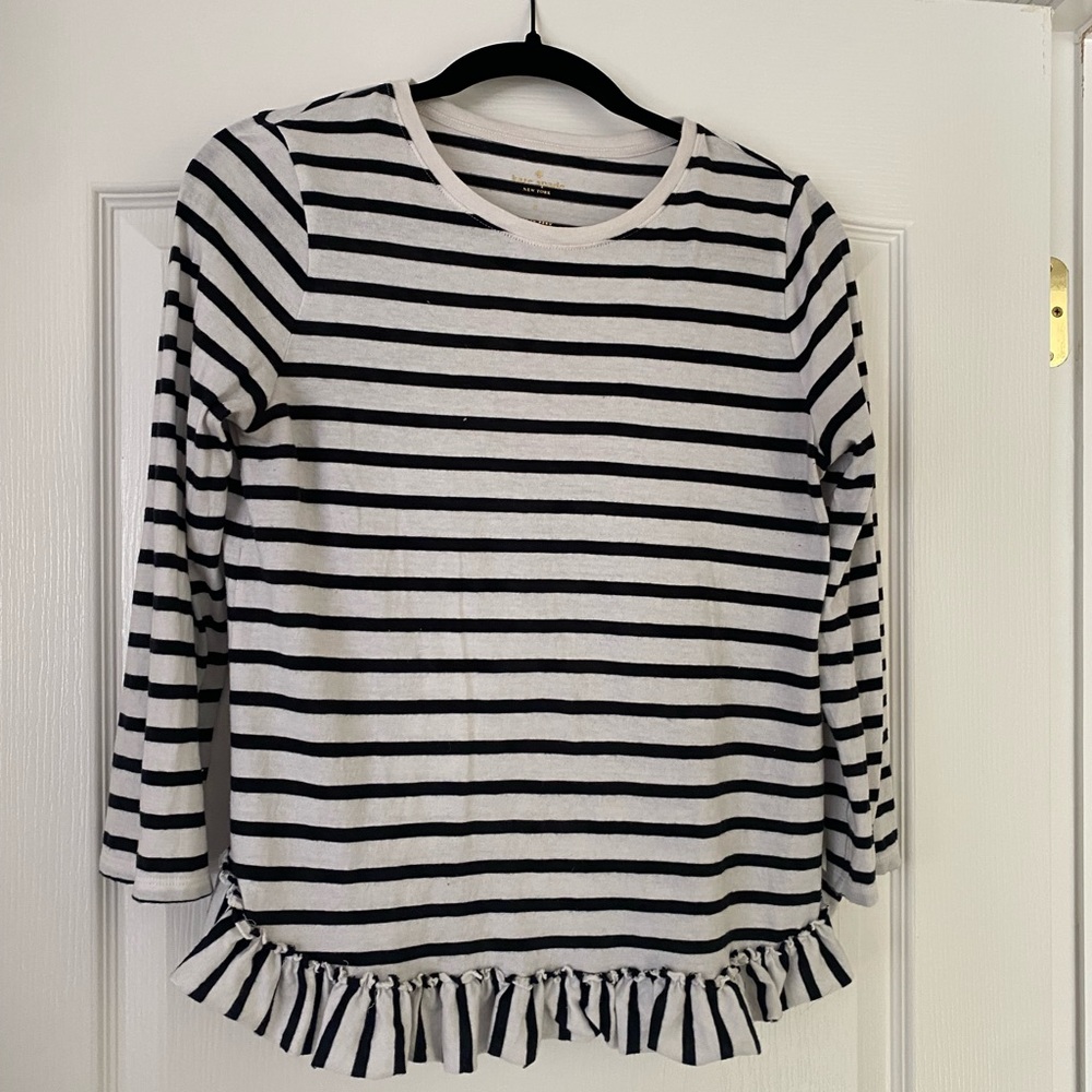 KATE SPADE ♠️ 3/4 sleeve RUFFLE HEM